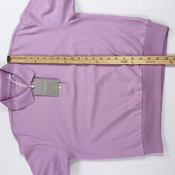 NWT Everlane The Organic Cotton Polo Shirt Short Sleeve Women's Small Mauve - Picture 13 of 15